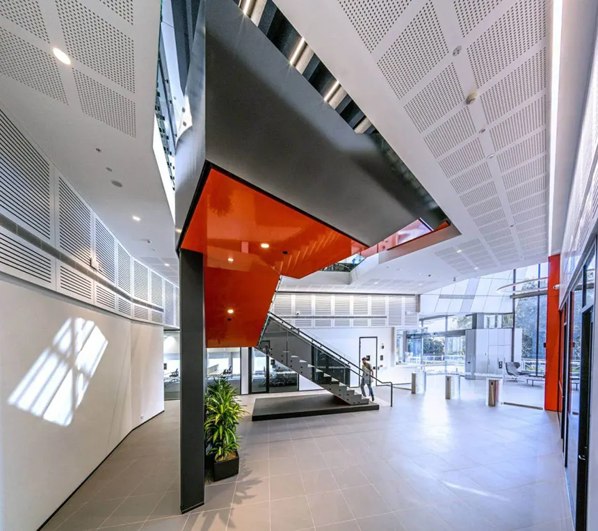 Equinix main lobby stairs in SY4
