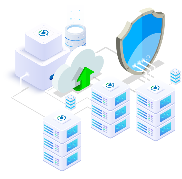 Cloud network connection with shield