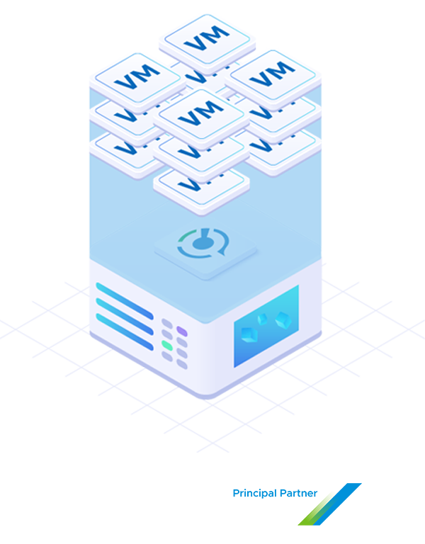 Virtualisation with vmware logos